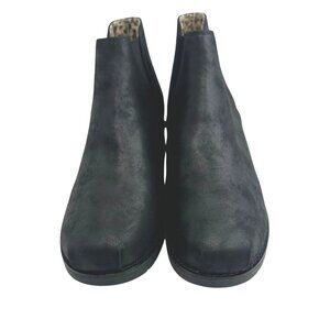 Skechers BOBS Chill Wedge Cruising Altitude Black Chelsea Boots Size 10 New